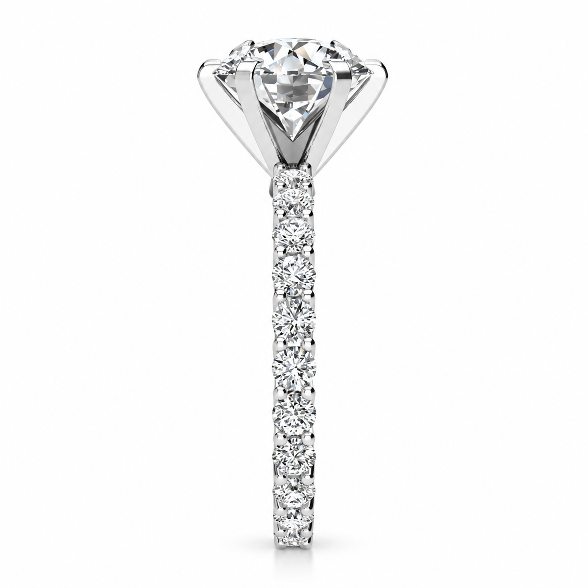 Meredith Lab Grown Diamond Ring — white gold — end view