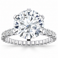 Meredith Lab Grown Diamond Ring — white gold — front view