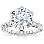 Meredith Lab Grown Diamond Ring — white gold — front view