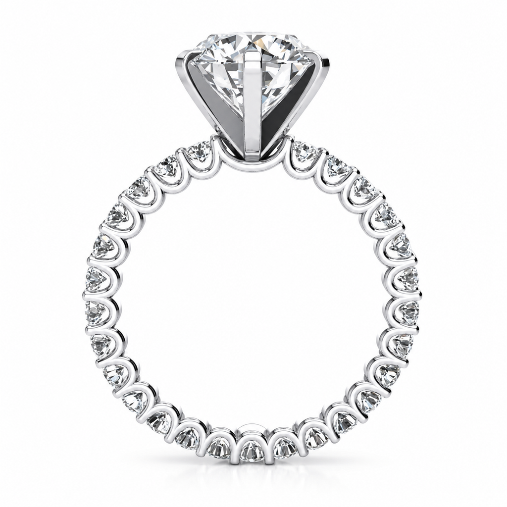 Meredith Lab Grown Diamond Ring — white gold — side profile