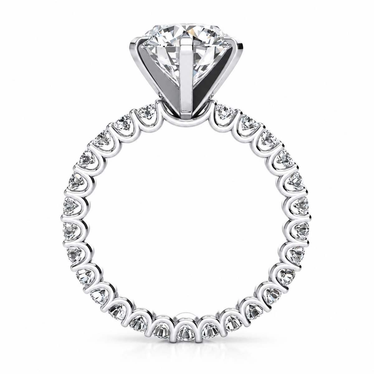 Meredith Lab Grown Diamond Ring — white gold — side profile