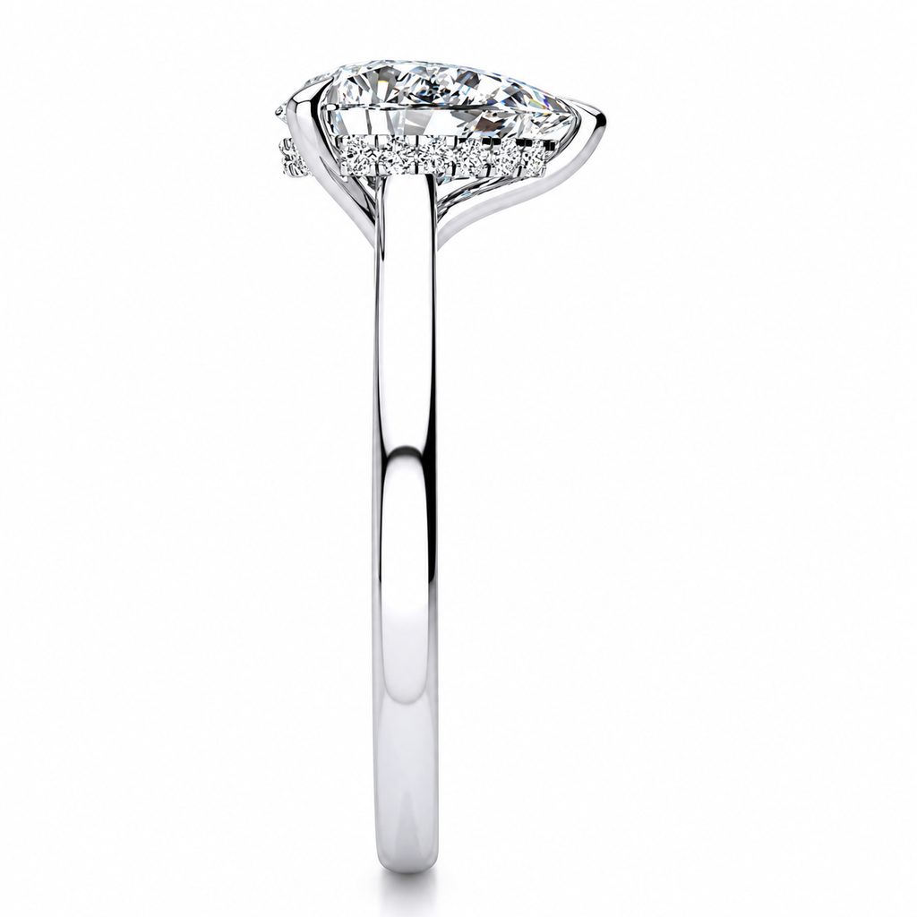 Mila Lab Grown Diamond Ring — white gold — end view