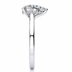 Mila Lab Grown Diamond Ring — white gold — end view