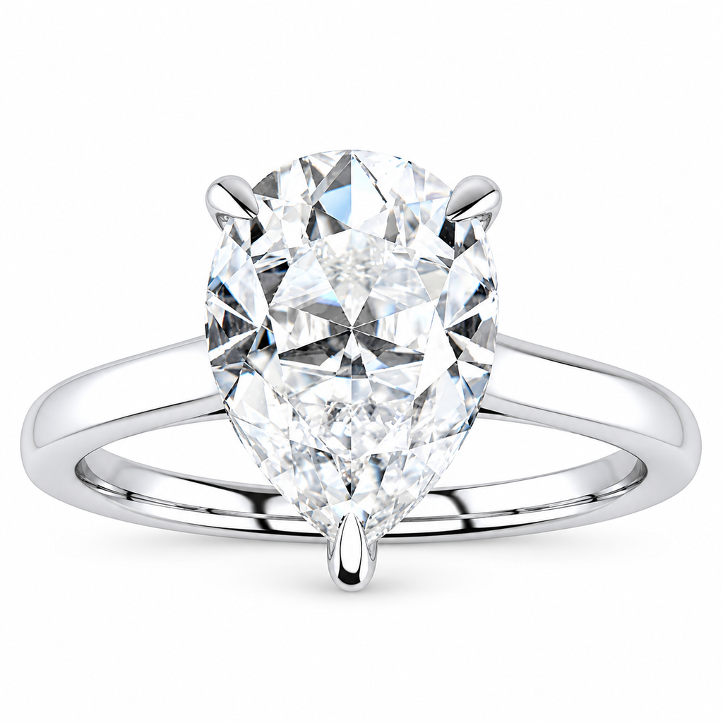 Mila Lab Grown Diamond Ring — white gold — front view