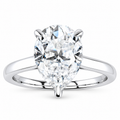 Mila Lab Grown Diamond Ring — white gold — front view