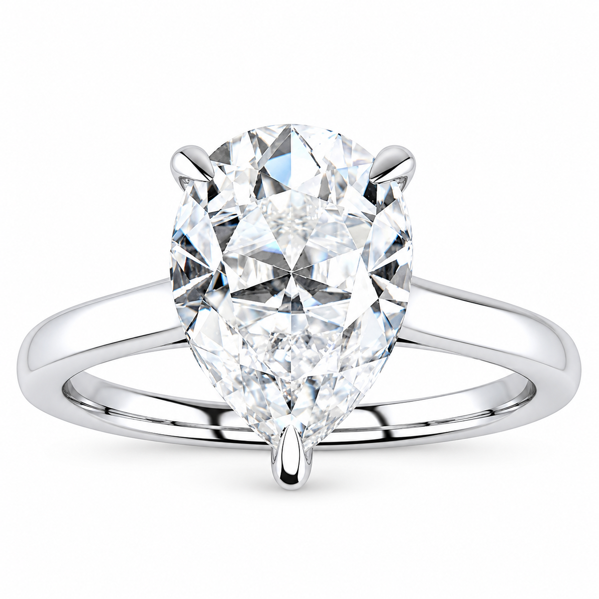 Mila Lab Grown Diamond Ring — white gold — front view