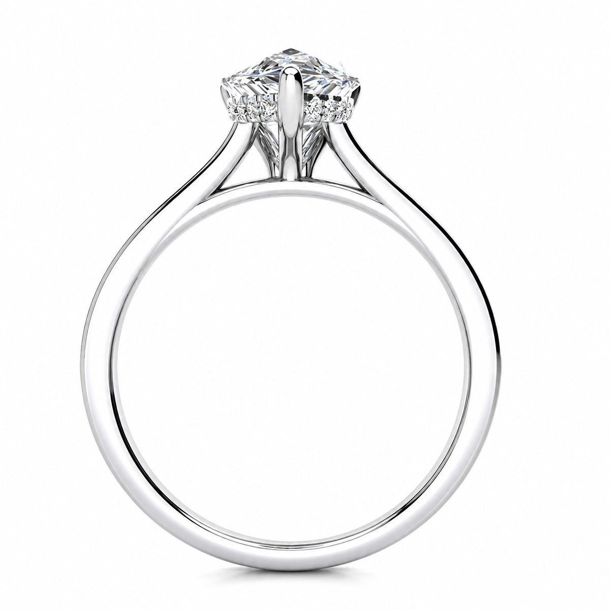 Mila Lab Grown Diamond Ring — white gold — side view