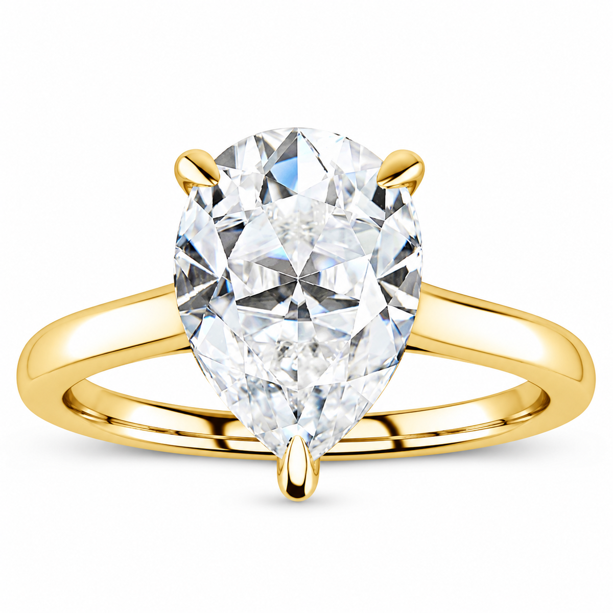Mila Lab Grown Diamond Ring — yellow gold — front view