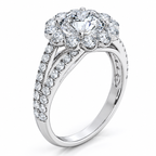 Milana Lab Grown Diamond Ring — white gold — three-quarter view