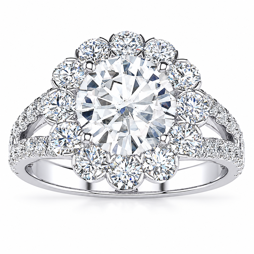 Milana Lab Grown Diamond Ring — white gold — front view