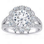 Milana Lab Grown Diamond Ring — white gold — front view