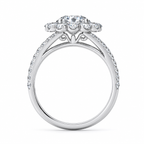 Milana Lab Grown Diamond Ring — white gold — side profile