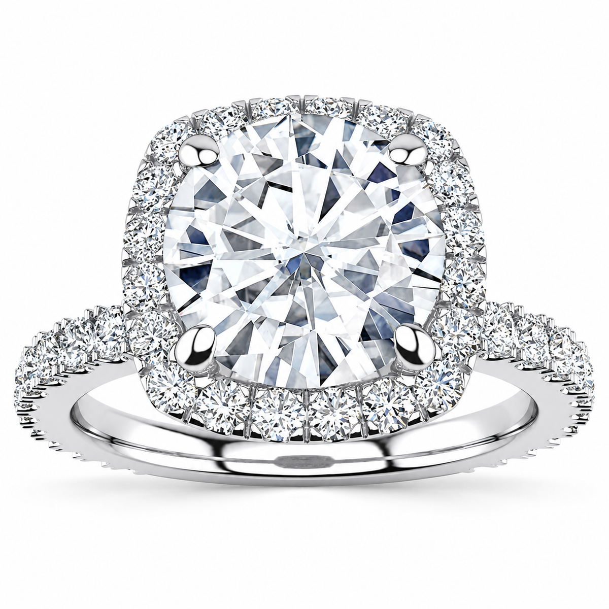 Miriam Lab Grown Diamond Ring — white gold — front view