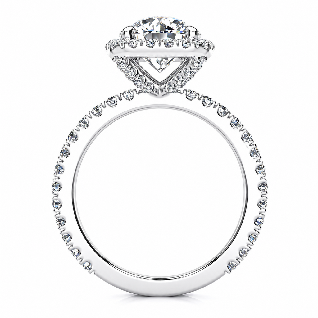 Miriam Lab Grown Diamond Ring — white gold — side profile