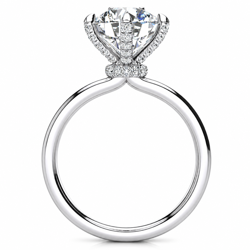Molly Lab Grown Diamond Ring — white gold — side view