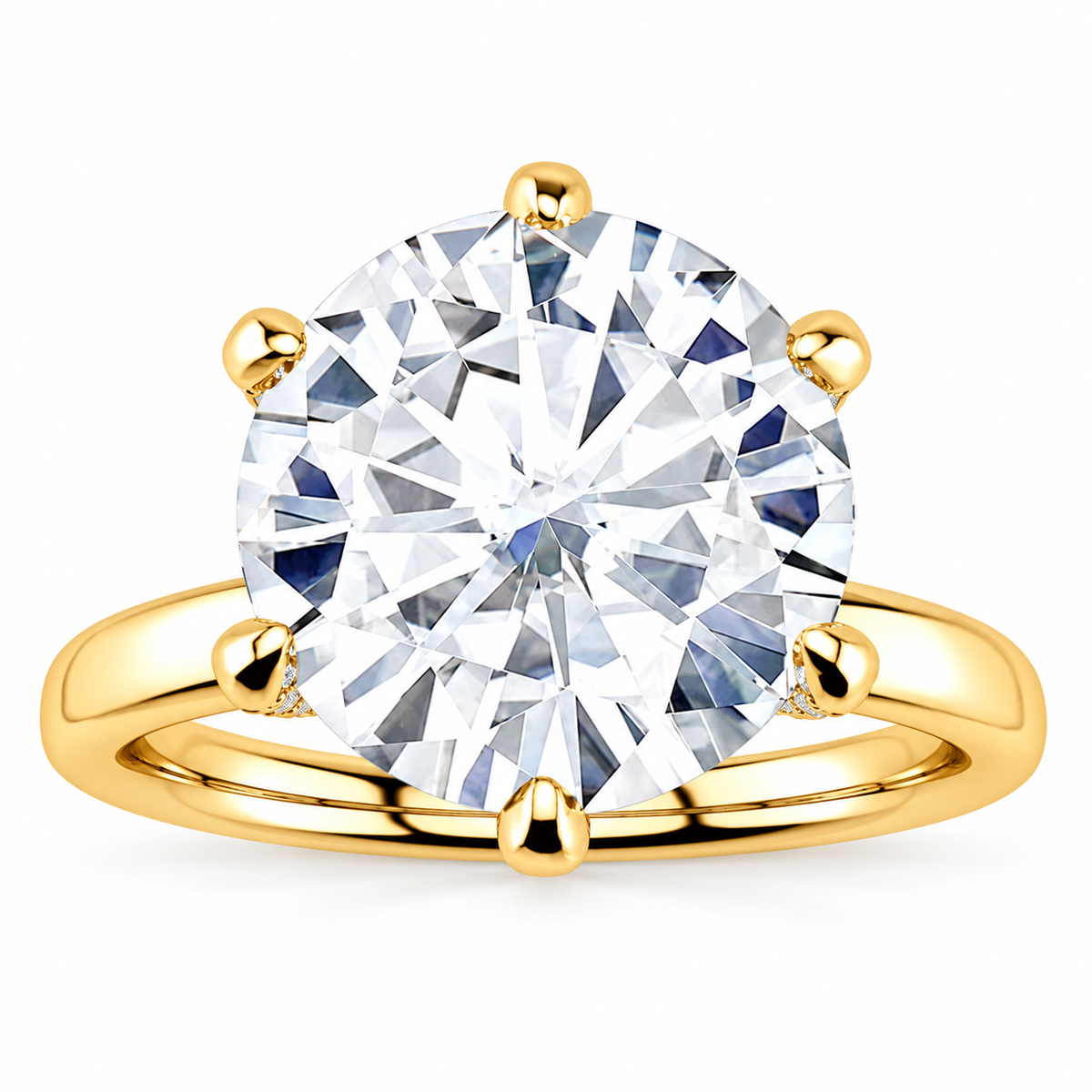 Molly Lab Grown Diamond Ring — yellow gold — front view