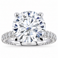 Monica engagement ring — white gold — front view