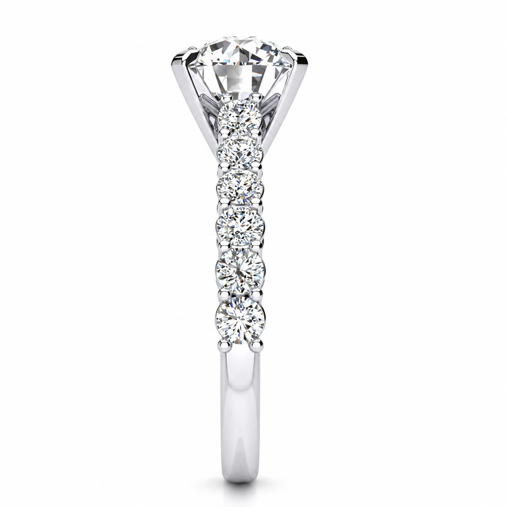 Nancy Lab Grown Diamond Ring — white gold — end view