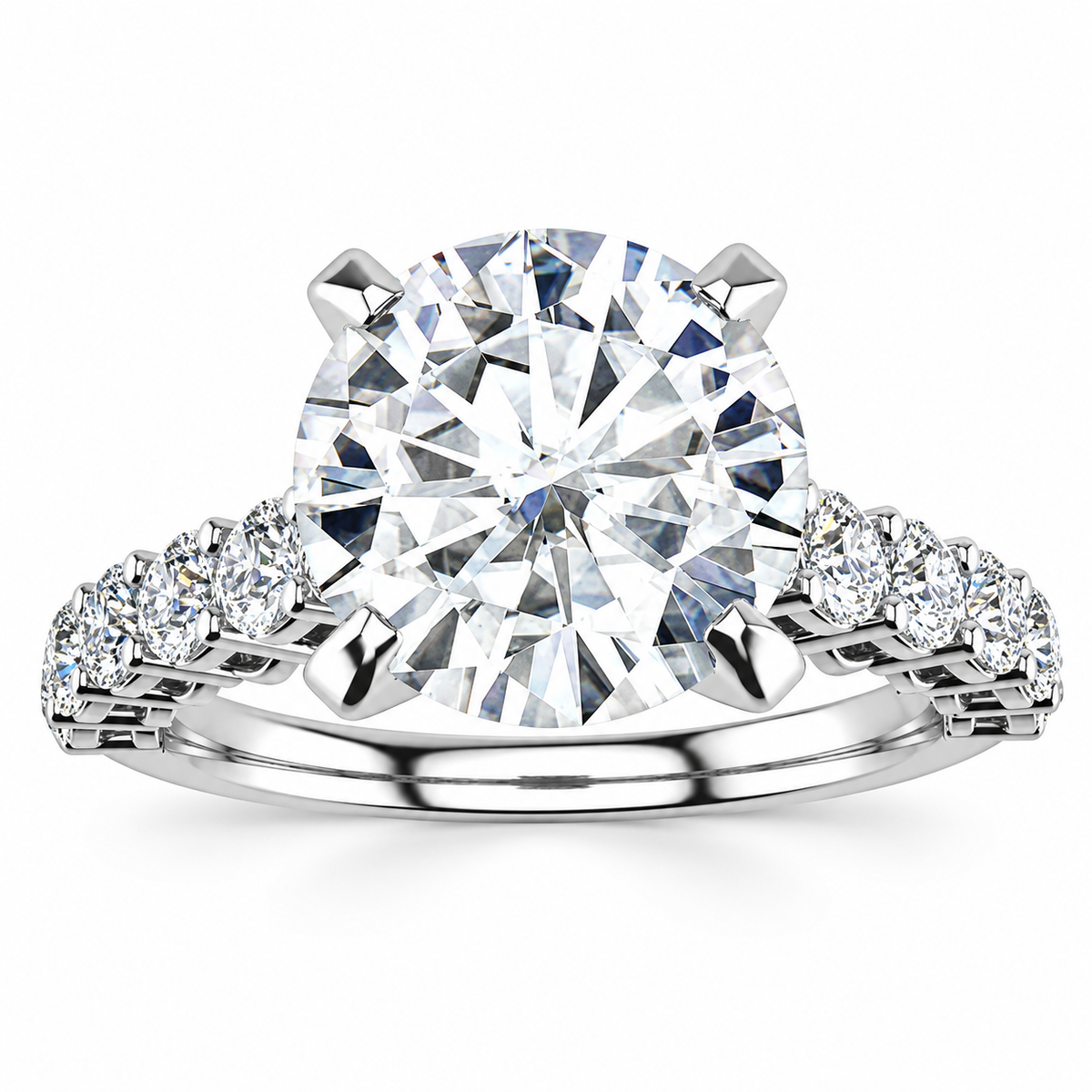 Nancy Lab Grown Diamond Ring — white gold — front view