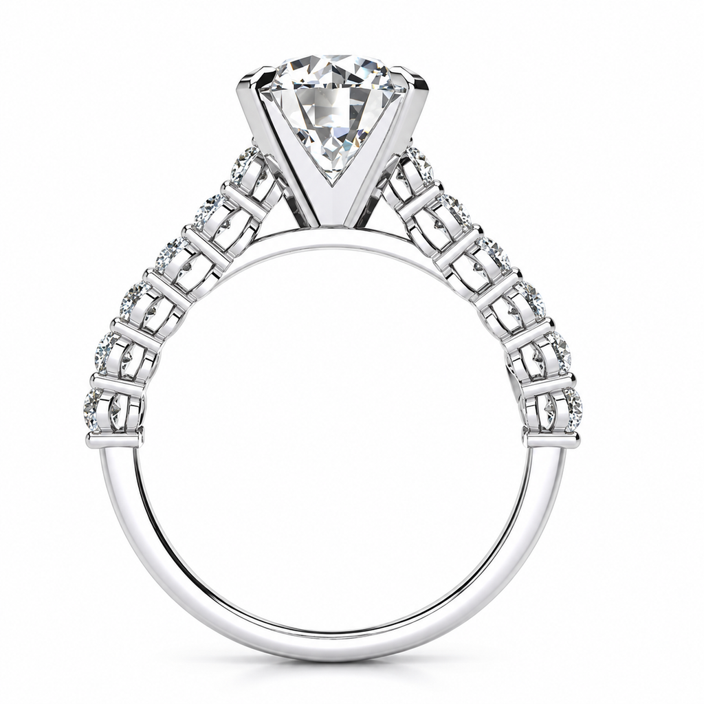 Nancy Lab Grown Diamond Ring — white gold — side profile