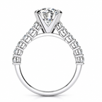 Nancy Lab Grown Diamond Ring — white gold — side profile