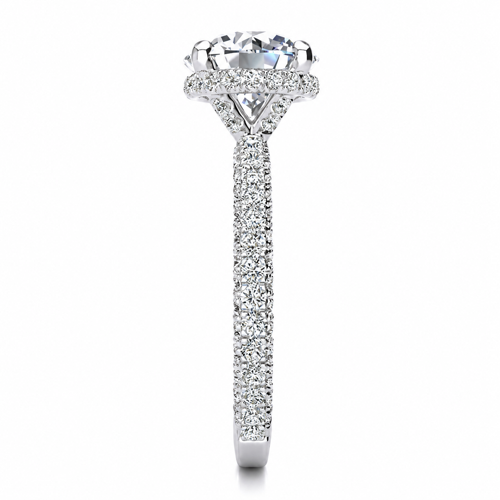 Nelly Lab Grown Diamond Ring — white gold — end view
