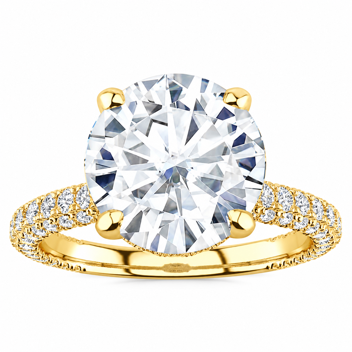 Nelly Lab Grown Diamond Ring — yellow gold — front view