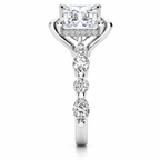 Nicole Lab Grown Ring — white gold — end view