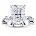 Nicole Lab Grown Ring — white gold — front view
