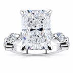 Nicole Lab Grown Ring — white gold — front view