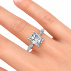 Nicole Lab Grown Ring — white gold — hand view
