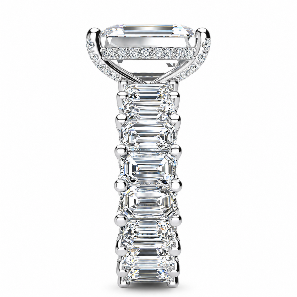 Olivia Lab Grown Ring — white gold — end view