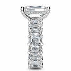 Olivia Lab Grown Ring — white gold — end view