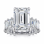 Olivia Lab Grown Ring — white gold — front view