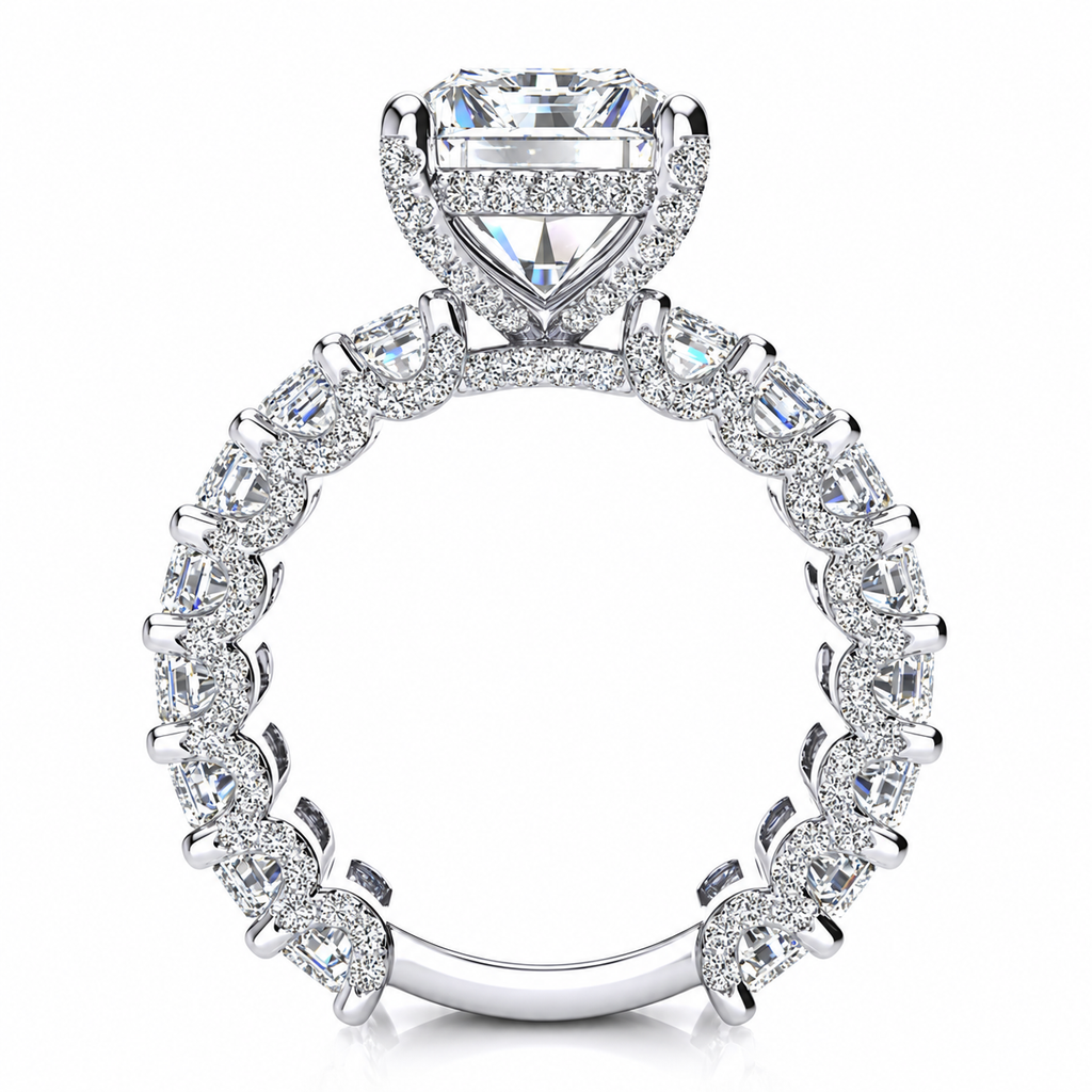Olivia Lab Grown Ring — white gold — side view