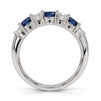 Oval sapphire and diamond band — corrected side profile