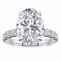 Paige Lab Grown Ring — white gold — front view