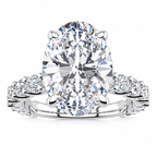 Paige Lab Grown Ring — white gold — front view