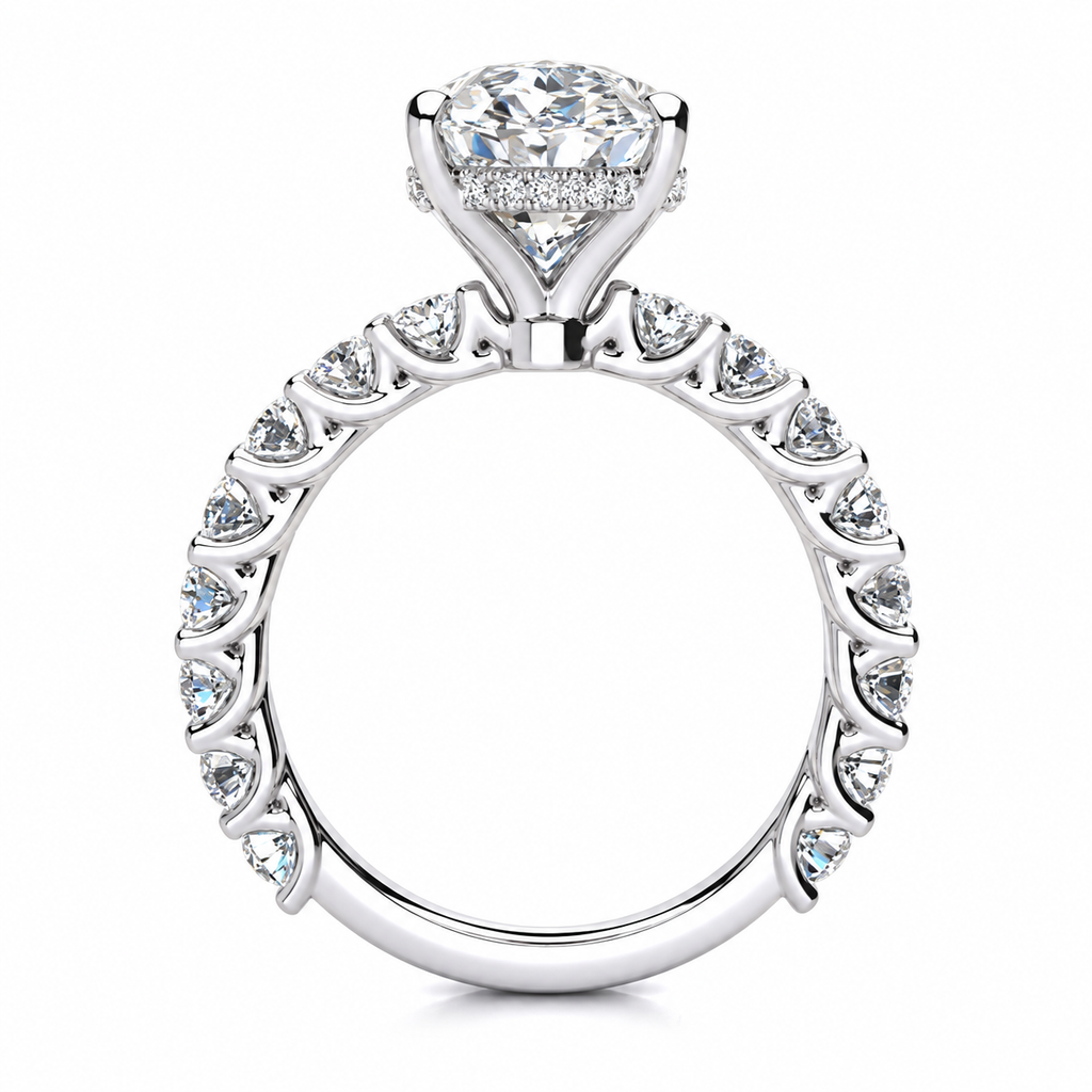 Paige Lab Grown Ring — white gold — side view