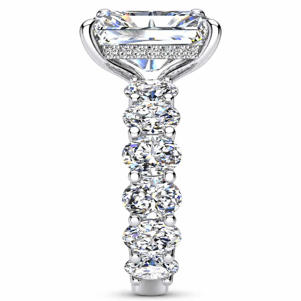 Pamela Lab Grown Diamond — white gold — end view