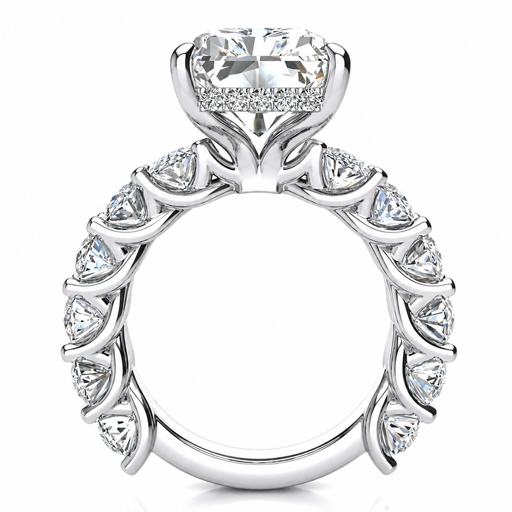 Pamela Lab Grown Diamond — white gold — side view