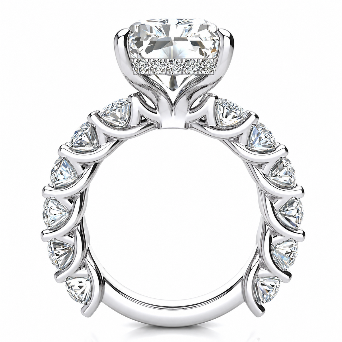 Pamela Lab Grown Diamond — white gold — side view