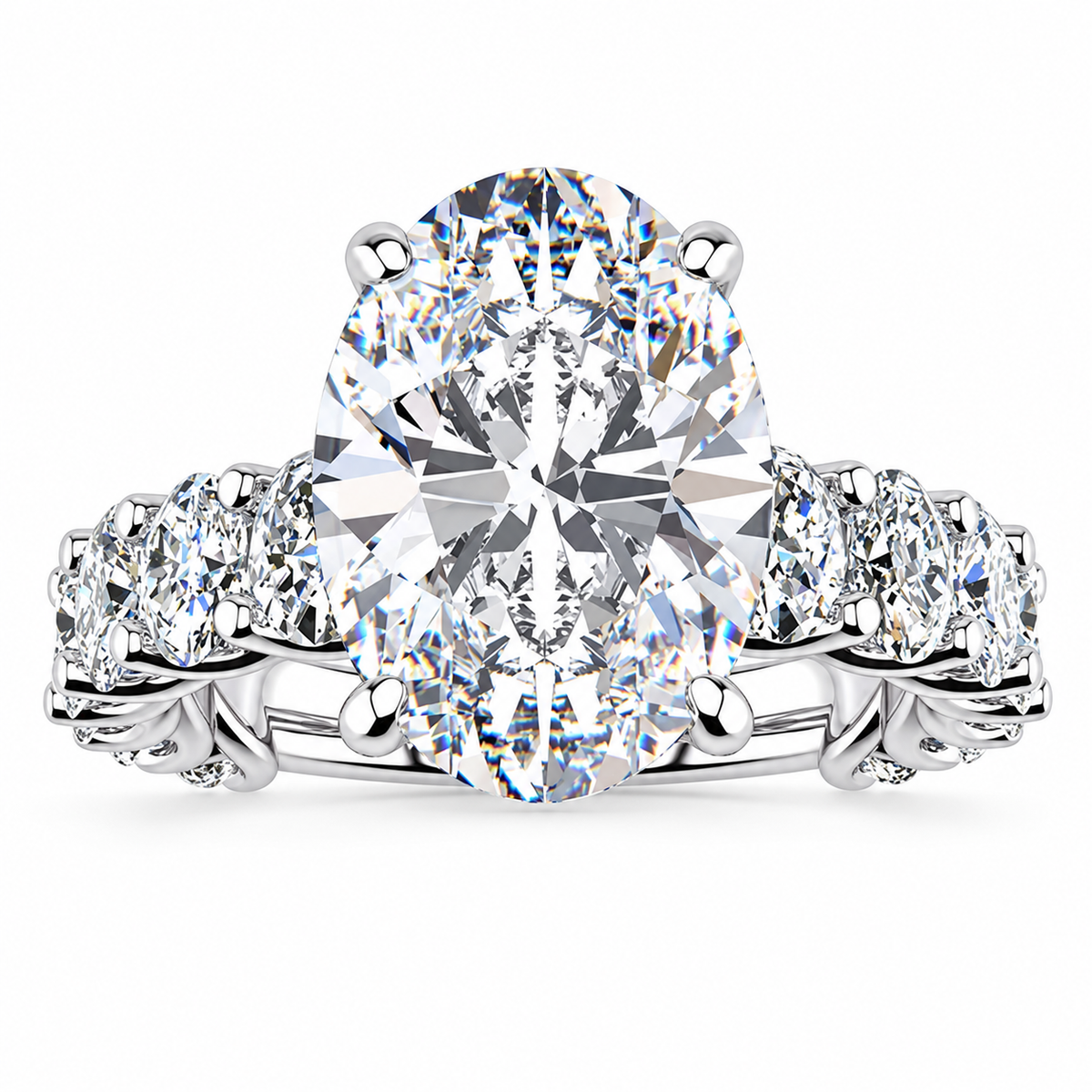 Paris Lab Grown Ring — white gold — front view