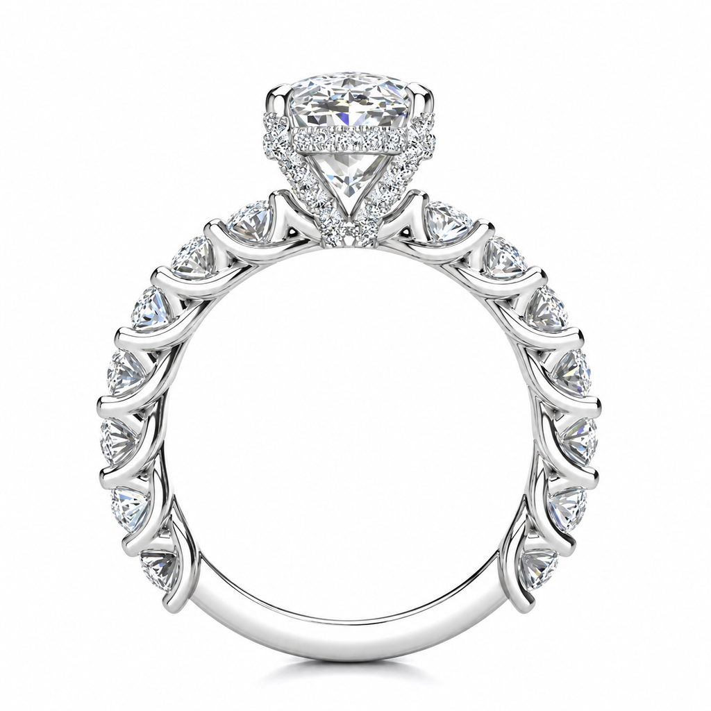 Paris Lab Grown Ring — white gold — side view