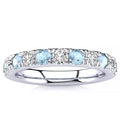 3.2mm Aquamarine Diamond Ring