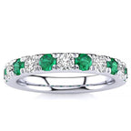 3.2mm Emerald Diamond Ring
