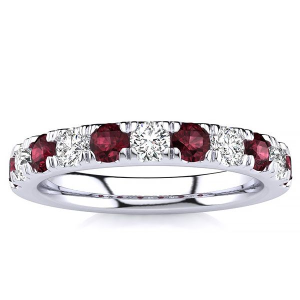 3.2mm Garnet Diamond Ring