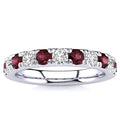 3.2mm Garnet Diamond Ring