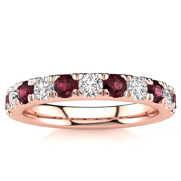 3.2mm Garnet Diamond Ring