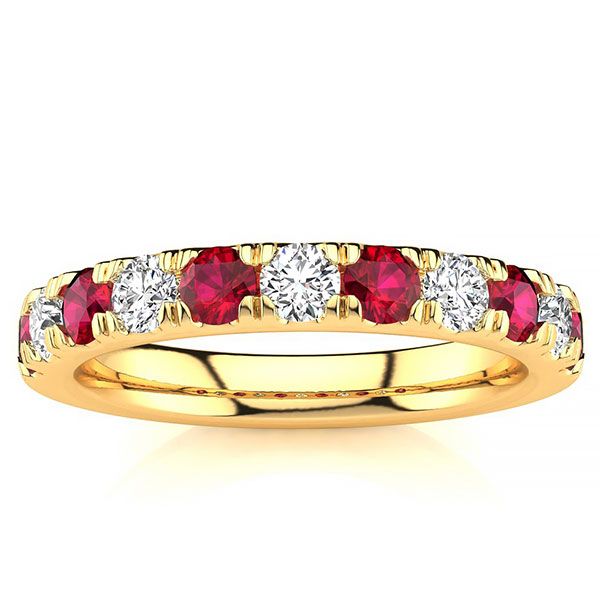3.2mm Ruby Diamond Ring